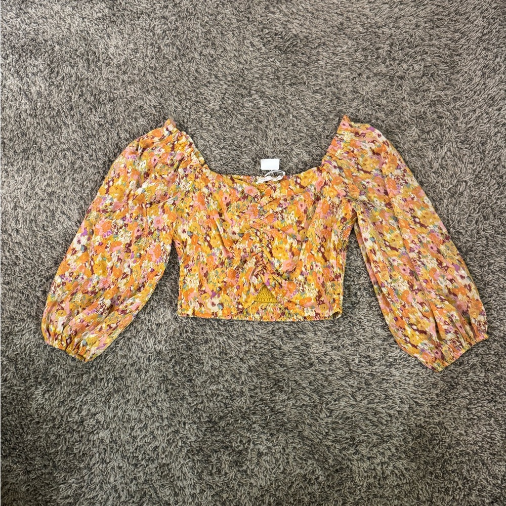 Floral Yellow Women's Top